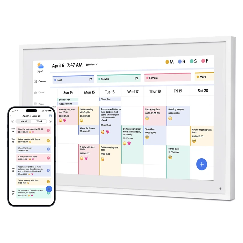 Dragon Touch Digital Calendar 15.6", Family Wall Planner, Smart Chore Chart and Home Organization, 1080P Full HD Interactive Touchscreen - Image 1