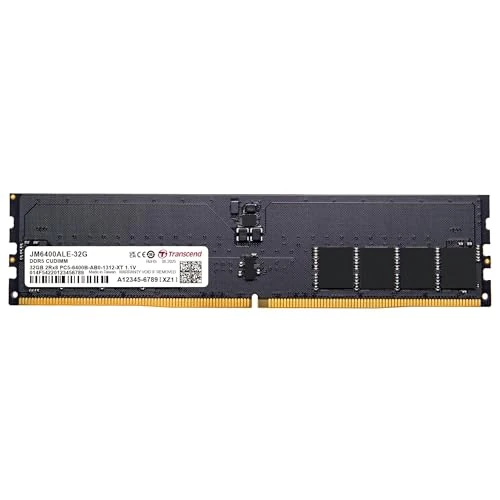 Transcend JetRam 32GB DDR5 RAM 6400MHz CUDIMM 2Rx8 CL52 1.1V, JM6400ALE-32G