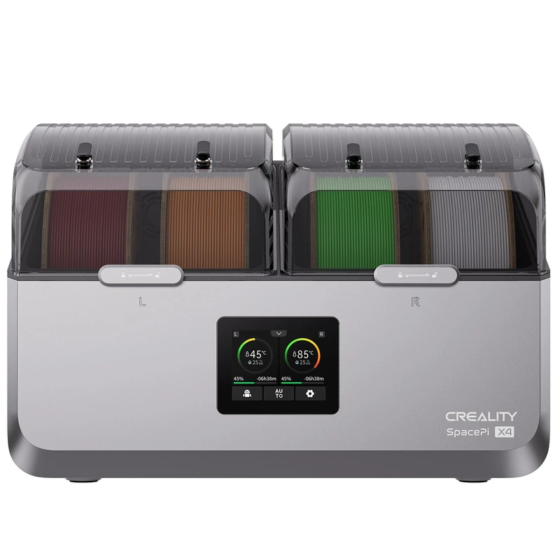 Creality Filament Dryer Box 4 Spools, Space Pi X4 Filament Storage Box, 200W PTC Heats Up to 85°C, Filament Dryer with Dual Heating Chambers, Fast Drying & Moisture-Free Storage for PLA, PETG, ABS,TPU