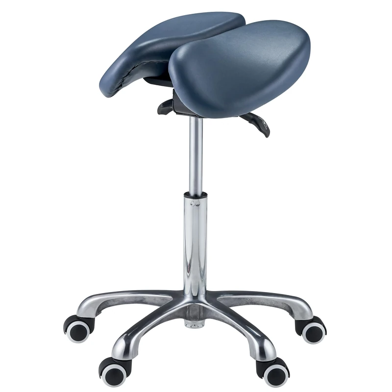 Master Massage Berkeley Split Saddle Stool with no Backrest for Dentist, Massage Therpaist, Tatoo Artist in Royal Blue