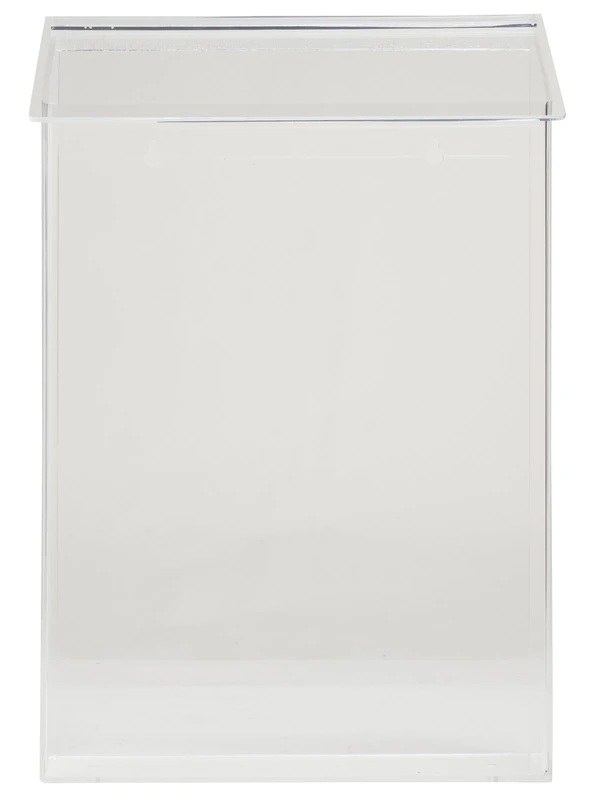 Exacompta - Ref 66458D - Box of 2 A4 brochure Holders with lid, Vertical for leaflets, catalogues - Dimensions: 24 x 8 x 37 cm - UV Resistant - Clear Crystal