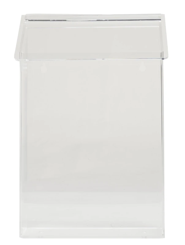 Exacompta - Ref 66558D - Box of 2 A5 brochure Holders with lid, Vertical for leaflets, catalogues - Dimensions: 18 x 8 x 28 cm - UV Resistant - Clear Crystal