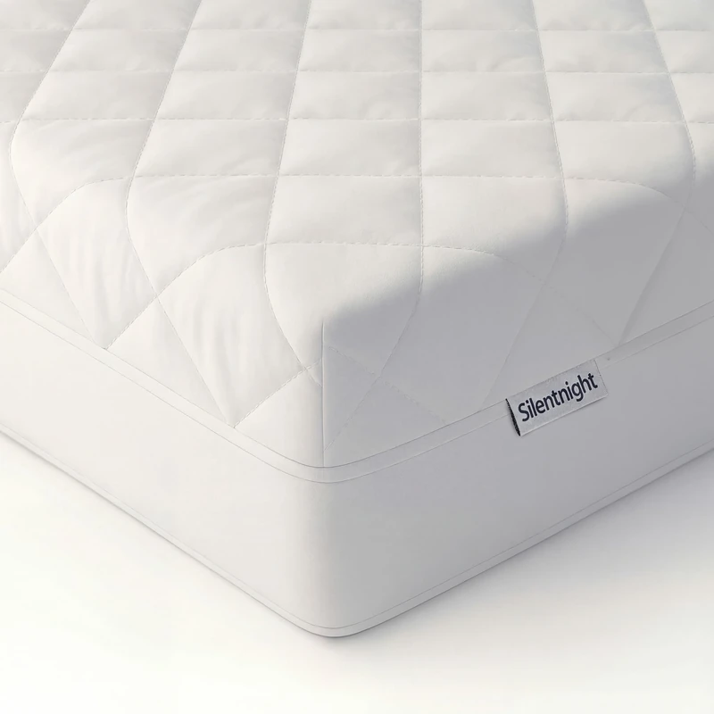 Silentnight Fibre Cot Mattress - Safety & Supportive Comfort Baby Nursery - Breathable Fibres Prevents Overheating & Reduce Sleep Disturbance - Hypoallergenic & Machine Washable Cover, 60x120x10cm - Image 1