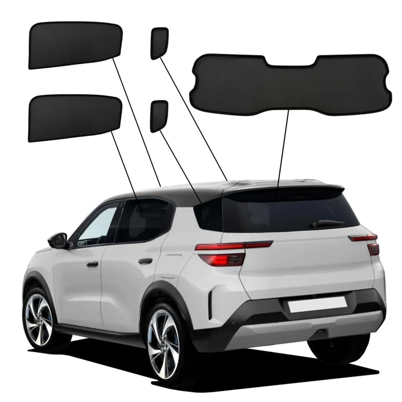 SunClip Privacy & Sun protection compatible with Opel Frontera (OV24) 2024- & Citroën C3 Aircross II (SJ) 2024-