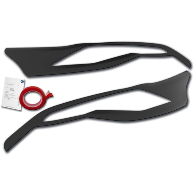 RDX Head light spoilers compatible with Ford Transit Custom & Tourneo Custom 2012-2018 (ABS)