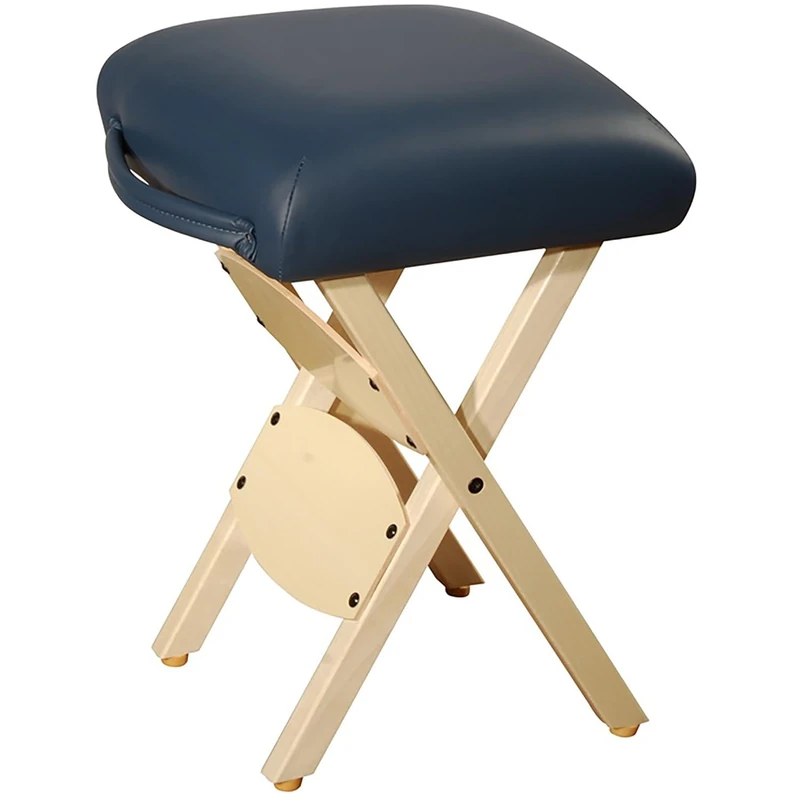 Master Massage Wooden Stool, Foldable, Easy to Travel and Lightweight in Royal Blue