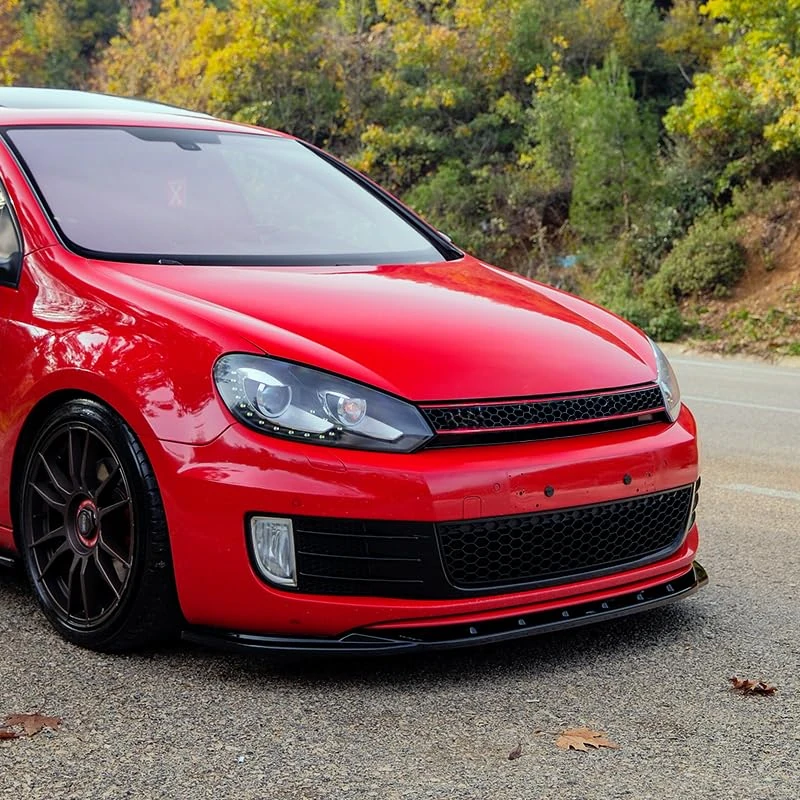 Oneway Front spoiler compatible with Volkswagen Golf VI GTi/GTD 2008-2012 - Gloss black