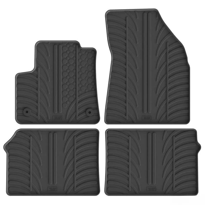 Gledring Set of Rubber Mats Compatible with Opel e-Frontera (EV) 2025 Onwards (T Profile 4 Pieces + Mounting Clips) - Image 1
