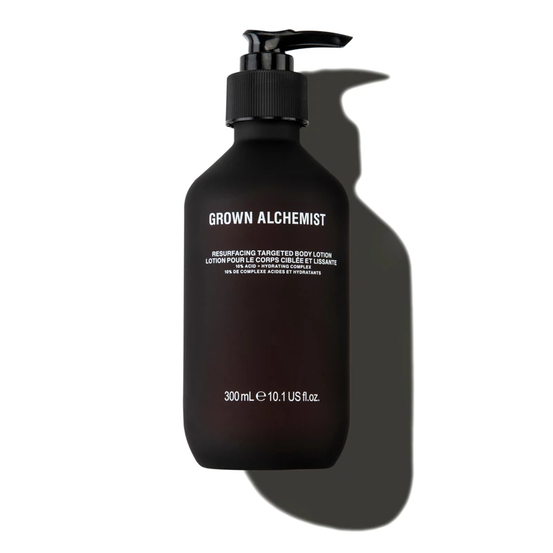 Grown Alchemist Resurfacing Targeted Body Lotion 300ml, AHA + BHA Exfoliating Moisturiser for Keratosis Pilaris, Blemishes & Textured Skin, Mandelic, Lactic & Salicylic Acid