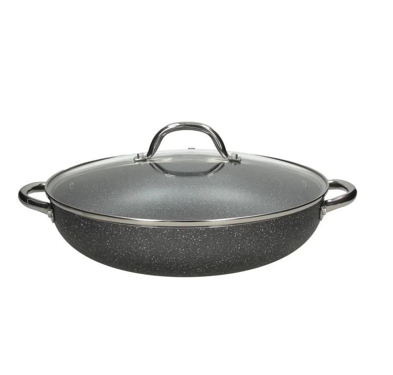 Tognana Big Family 32 cm Aluminium Casserole Dish with Lid, Grey - Image 1