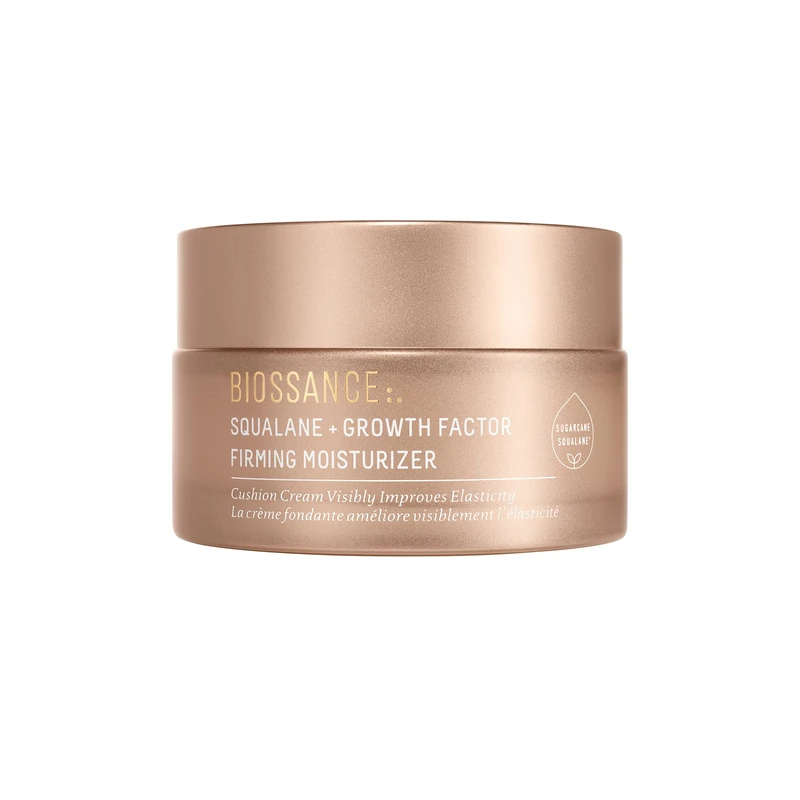 BIOSSANCE Anti Aging Face Moisturizer 50ml - Growth Factor, Peptides & Vegan Collagen – Firming Face and Neck Cream for Wrinkles, Fine Lines – Squalane Peptide Collagen Moisturizer for Aging Skin