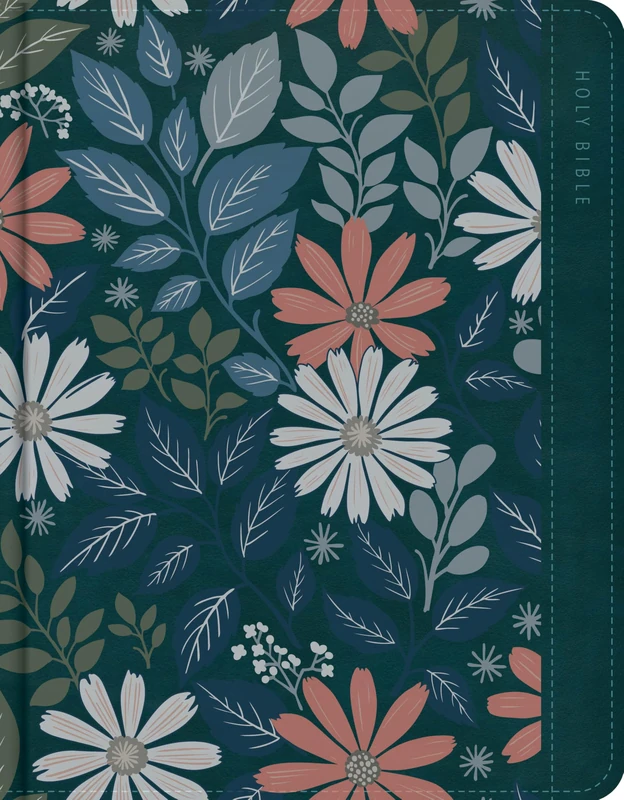 NASB Notetaking Bible, Large Print Edition, Teal Floral LeatherTouch