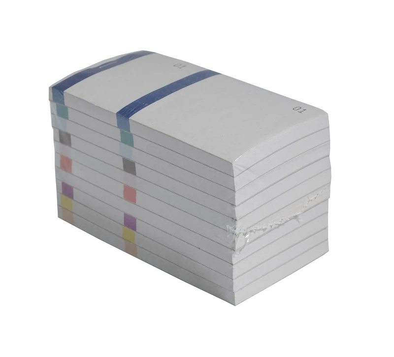Exacompta - Ref 96300E - Box of 100 bLocs Sellers Numbered from 1 to 100-2 Coupons 1 Detachable - for Kermesse, Lottery, Raffle - Format 6.5 x 13.5 cm - Color Strip - Assorted - Image 1