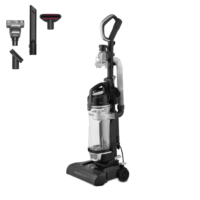 Tower T108001PLPET TXP30PET Bagless Upright Vacuum Cleaner with Cyclonic Technology, Washable Filter, 2-in-1 Crevice Tool & Floor Brush, Pet Attachment, 4L Dust Capacity, 400W, Platinum