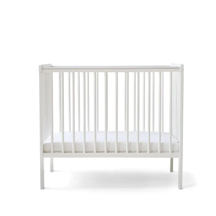 East Coast Space Saver Cot with Mattress Baby Nursery Bundle White 96 x 58 cm