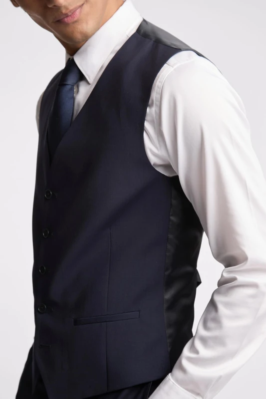 Ted Baker Premium Navy Panama Slim Fit Suit Waistcoat for Men in Navy