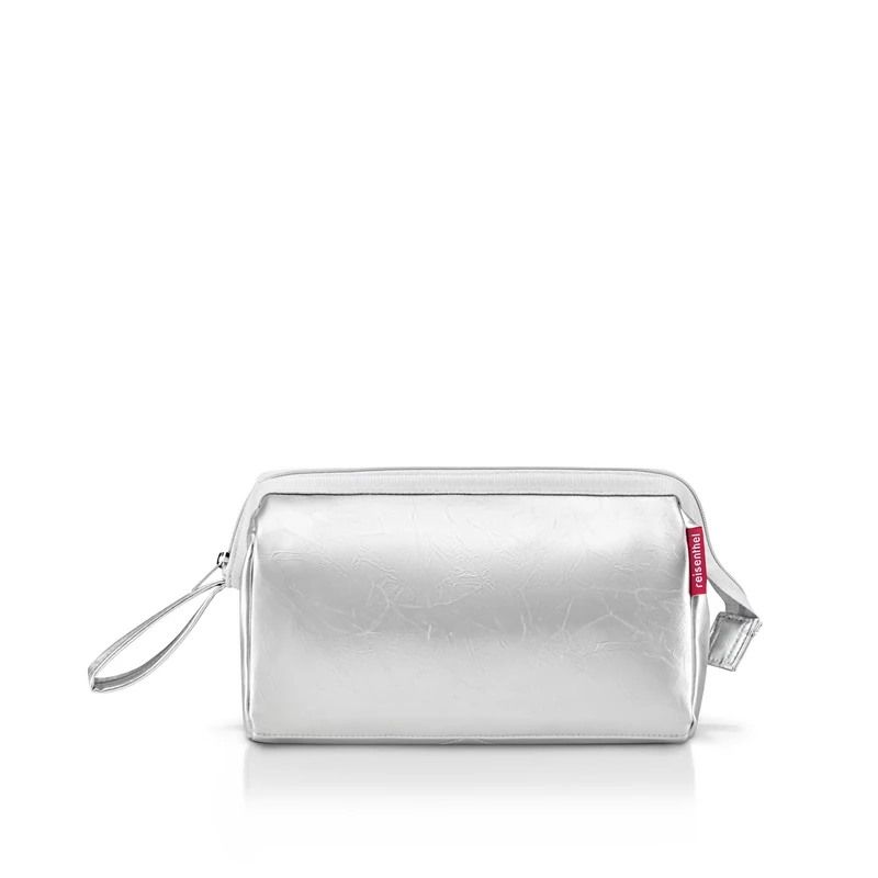 reisenthel travelcosmetic Strong Robust and Practical Travel Cosmetic Bag, Hand Strap, Water-Repellent Material, Silver Crackle, Einheitsgröße, Casual