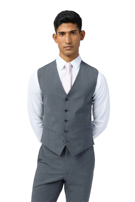 Ted Baker Premium Charcoal Panama Slim Fit Suit Waistcoat for Men in Charcoal