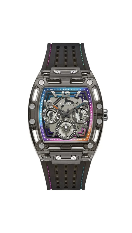 Guess Phoenix Men's Watch Silicone, Black, Modern