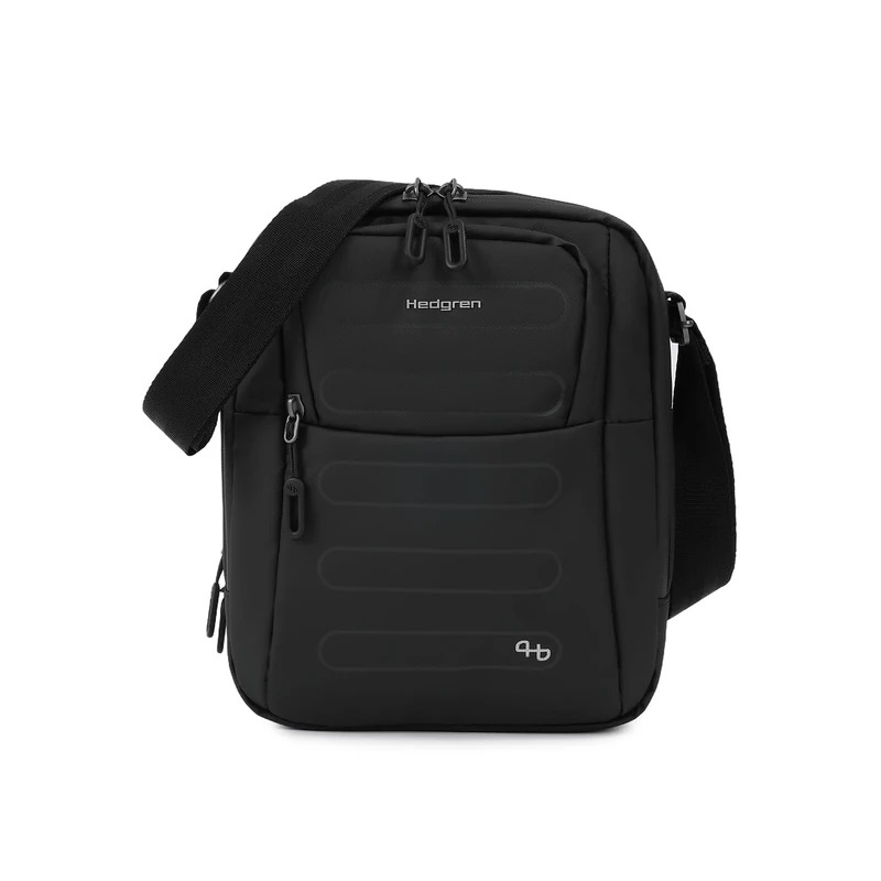 Hedgren Relax M P Unisex Crossover with RFID - Vertical Shoulder Bag M with Padded Device Compartment, 100% Recycled RPET, Water-Repellent, black - Image 1