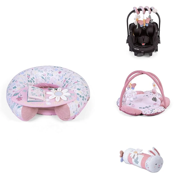 Red Kite Rose & Ivy- Sit Me Up Inflatable Ring - Ring Seat with Play Tray and Activities, Spiraloo Twisty Activity Toy, Play Gym, Tummy Time Roller, Cozy Bounce Musical Bouncer