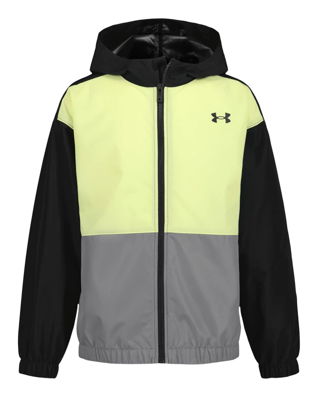 Under Armour Boys Packable Windbreaker Jacket with UA Storm Technology, Lightweight Windproof & Water-Repellent Shell, Packaway Into Own Pocket, 14 Years, Fade Green