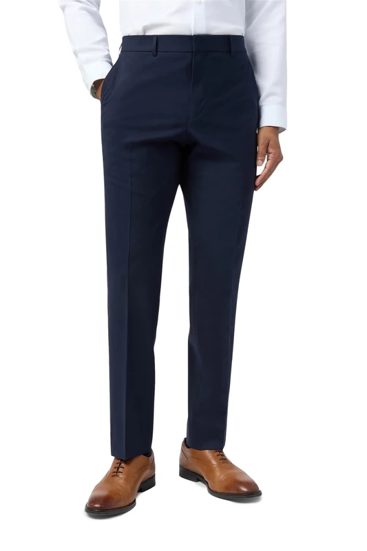 Ted Baker Premium Navy Panama Slim Fit Suit Trousers for Men in Navy Blue