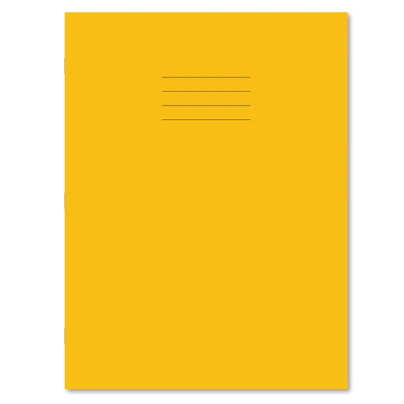 Hamelin Yellow A4+ Exercise Books 50 Pack, 80 Page Books, 12mm Ruled with Margin School Notebooks