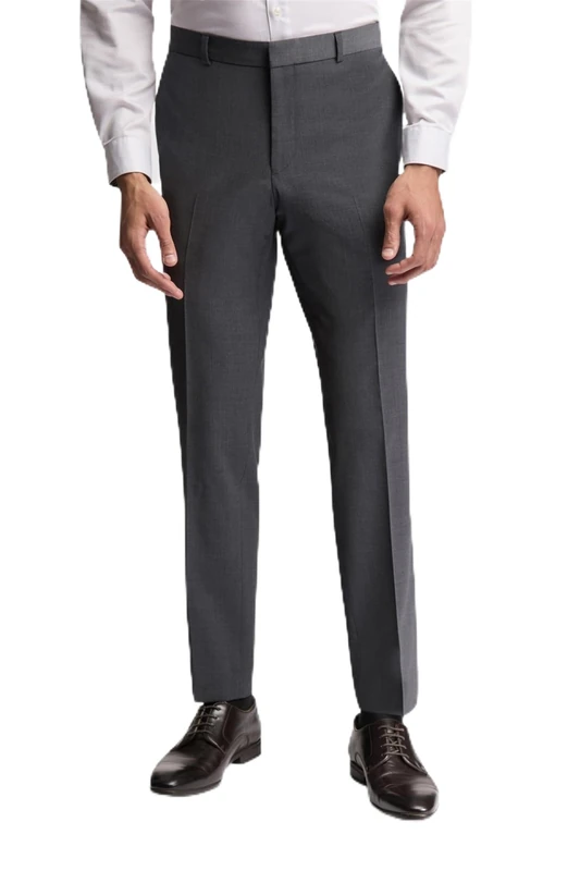 Ted Baker Premium Panama Slim Fit Suit Trousers for Men in Charcoal Grey