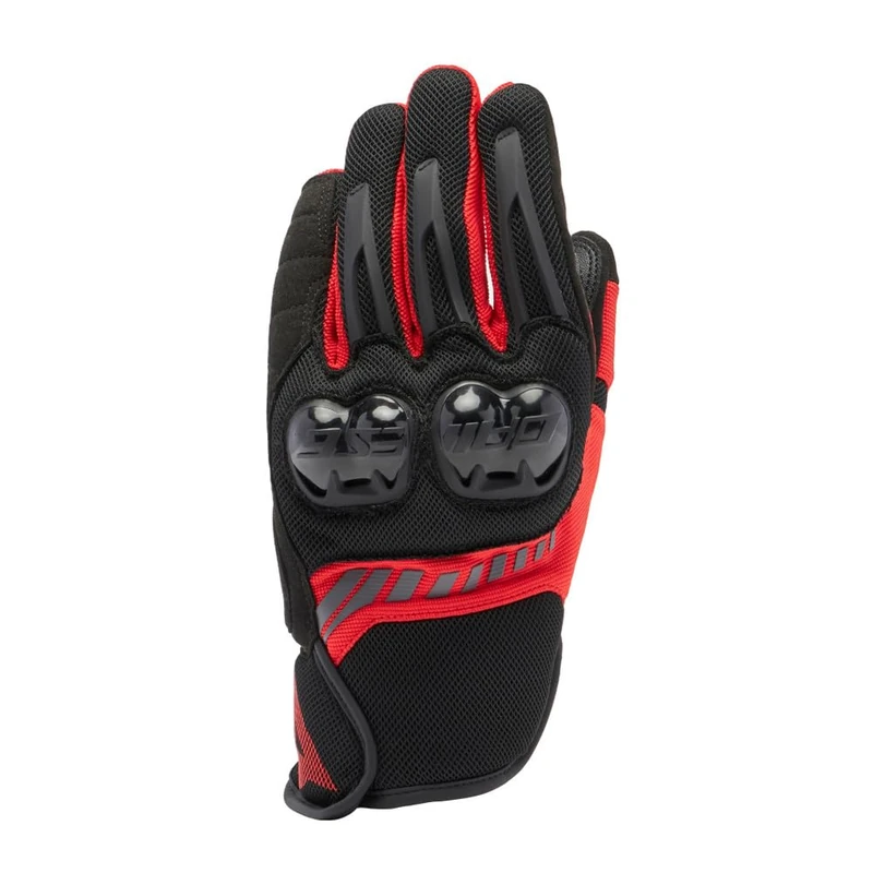 Dainese - Mig 3 Air Tex Gloves, Summer Motorcycle Gloves, Ventilated Fabric, Knuckle Protectors, Touch Screen, Black/Red, M