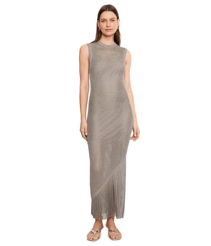 All Saints Women's Jessie SL Dress Dress, Pebble Grey, S