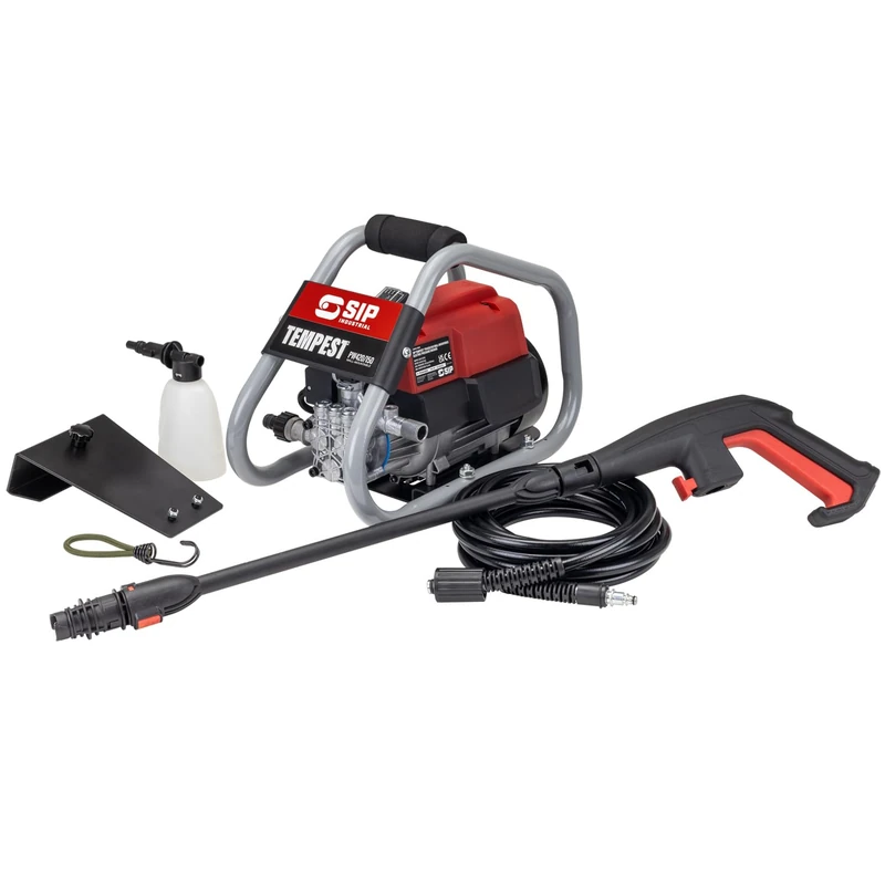 SIP TEMPEST PW420/150 Wall-Mount Pressure Washer, 2175psi 420L/hr, 6m Hose & Detergent - Image 1