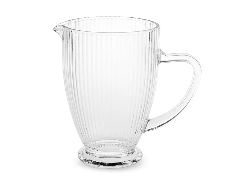 H&H Epoque Clear Glass Jug 1.5L Capacity, Elegant and Versatile, Dishwasher-Safe