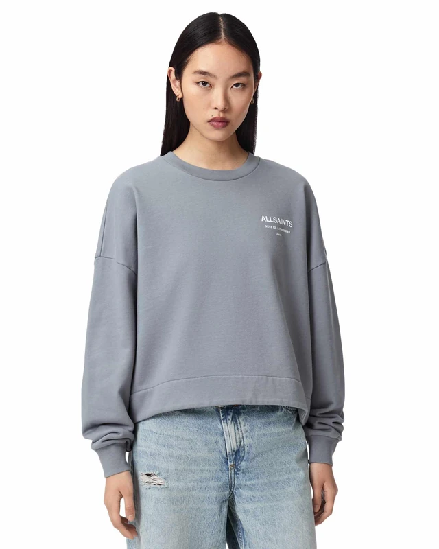 AllSaints Women's DREAMER LILA SWEAT JERSEY, QUARRY BLUE, M