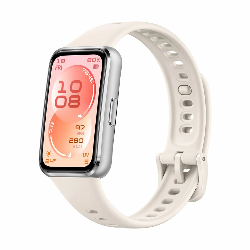 HUAWEI Band 11 Aluminium Fitness Tracker, Sleep Tracker, A-Fib Detection, 5 ATM Waterproof, 14-Day Battery, Step Counter, Pedometer, Fitness Band, Smart Band, Sleep Monitor, Android & iOS – White - Image 1