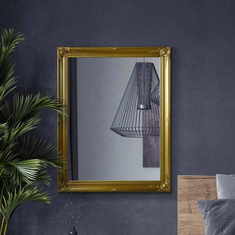 Hamilton Vintage Gold Antique Design Wall Mirror 116 x 90 CM 3ft10 x 3ft