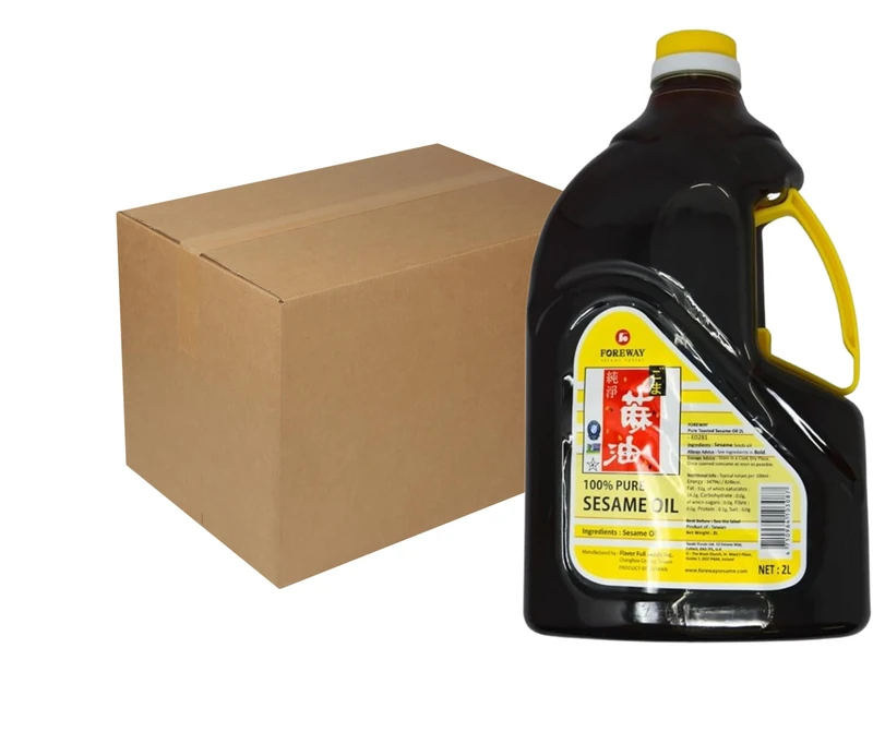 FOREWAY 100% Pure Toasted Sesame Oil 2L (Pack of 6)