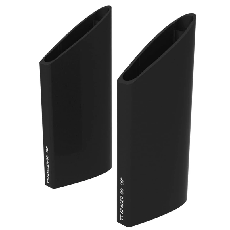 Deda Elementi TT 30° Angled Spacer Aero Handlebar Riser, Black, 80mm