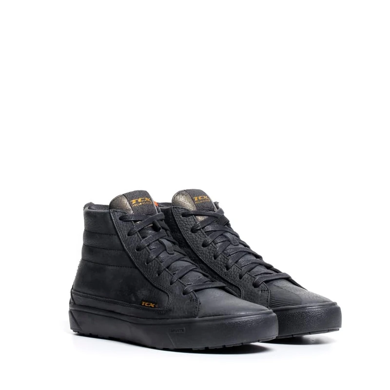 TCX - STREET 3 LADY WP Waterproof Motorcycle Shoes, Non-Slip Sole, D30 Inserts and Zplate Technology, Black/Gold, 36