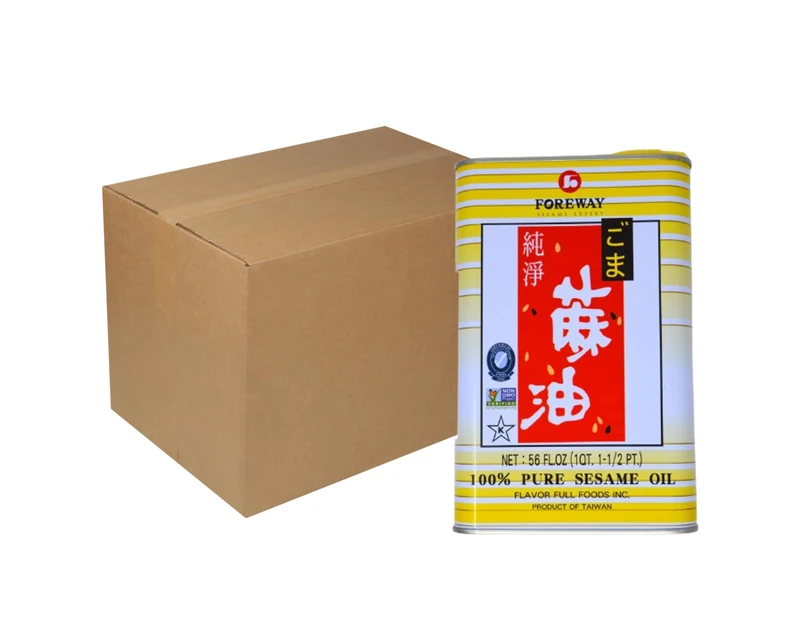 FOREWAY 100% Pure Toasted Sesame Oil - 1.65L (Pack of 10)
