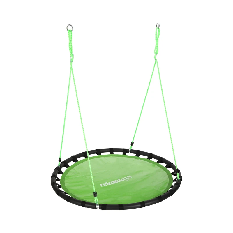 Relaxdays Round Hanging Swing for Children, Height-Adjustable, Ø 120 cm, Up to 100 kg, Multiple Colors - Image 1