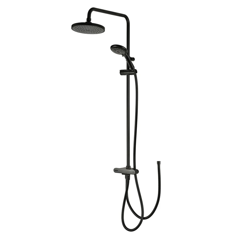 Triton Showers | DuoSwitch® Shower Kit | Black | Universal Shower Kit | Rainfall Shower Head | Shower Hose and Head | Shower Accessories | Shower Rail | Works with Electric and Mixer Showers