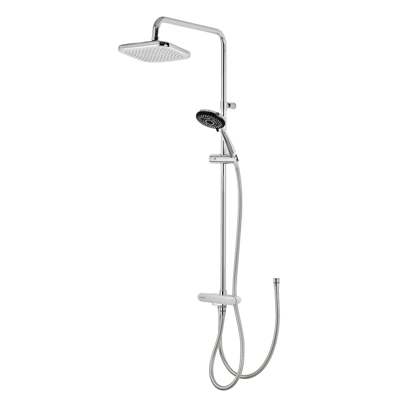 Triton Showers | DuoSwitch® Shower Kit | SILVER | CHROME | Universal Shower Kit | Rainfall Shower Head | Shower Hose and Head | Shower Accessories | Shower Rail | Works with Electric and Mixer Showers