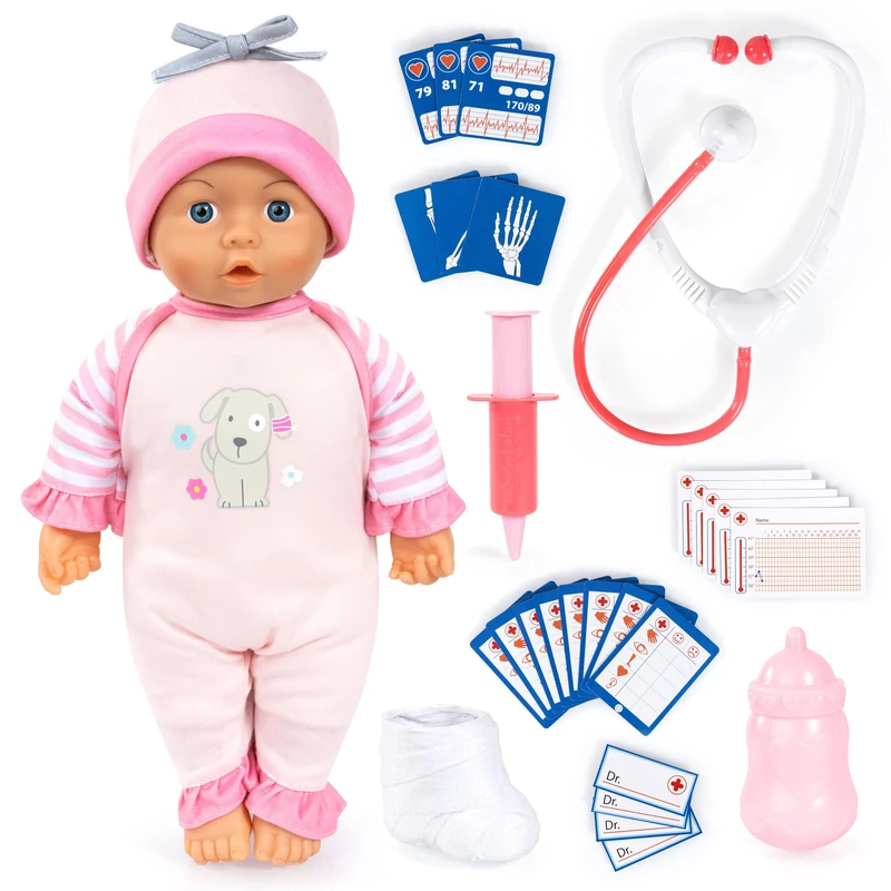Bayer Design Baby doll, talking, doctor doll, soft body, 36 cm