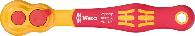 8007 A Ratchet VDE Zyklop Insulated with Reverse Lever 1/4" Drive 1/4" x 144mm - Image 1
