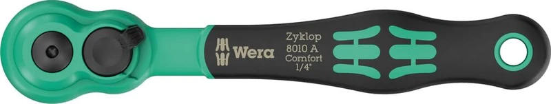 Wera 8010 A Zyklop Comfort Ratchet, with reversing Lever, with 1/4" Drive, 1/4" x 144 mm - Image 1