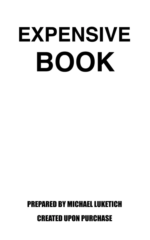 EXPENSIVE BOOK - Conceptual Arts and Photography Media