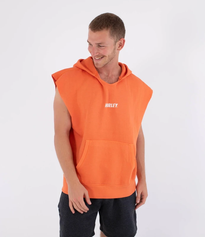 Hurley Mens Sports Sweatshirt Muscle T-Shirt, Orange, S EU