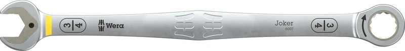Wera 6007 Joker Ratcheting Combination Spanner SB, Long Design, Imperial, 3/4" x 334 mm