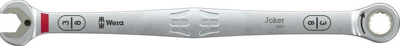 Wera 6007 Joker Ratcheting Combination Spanner SB, Long Design, Imperial, 3/8" x 209 mm